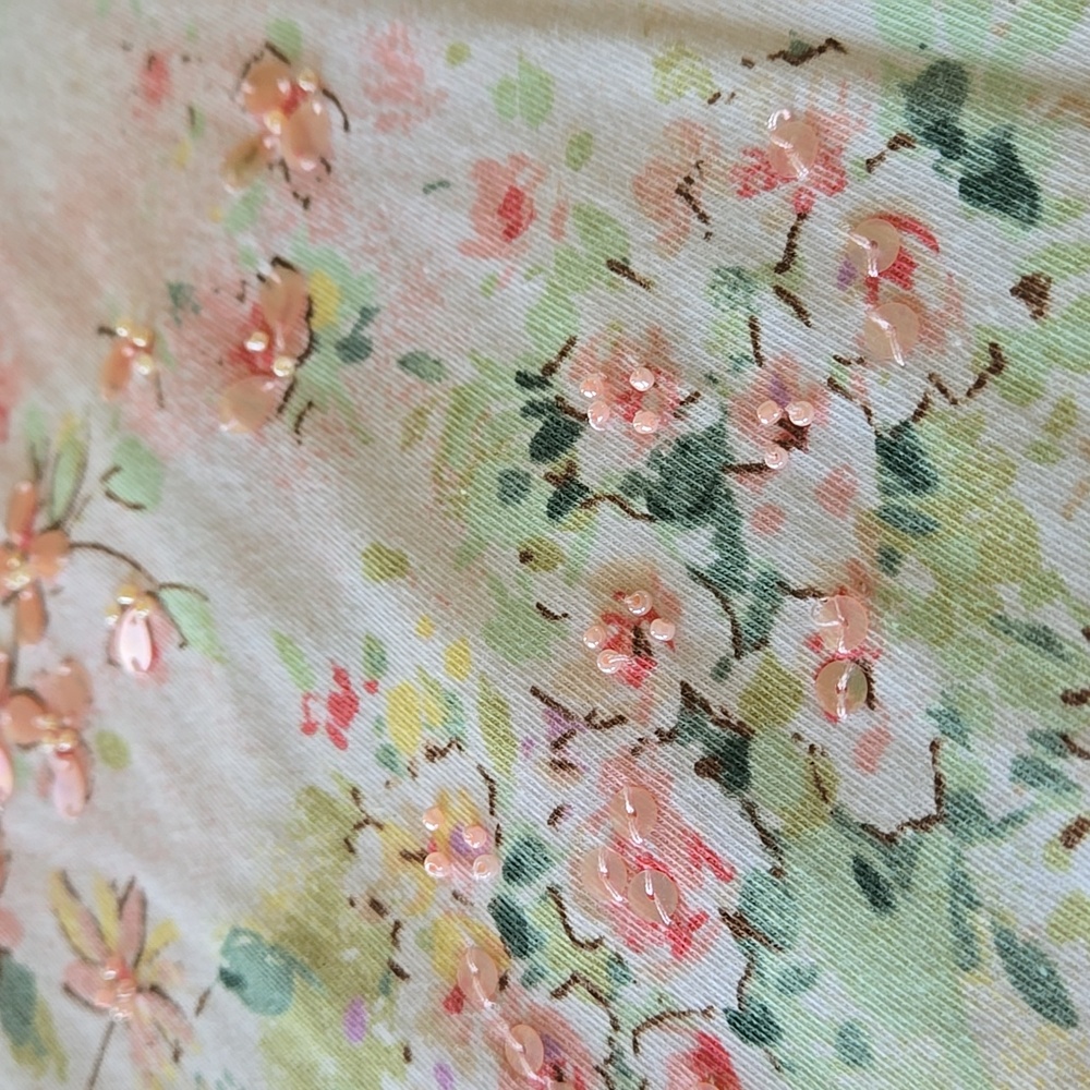 Short Sleeve Colorful Floral Top - Picture 7 of 8